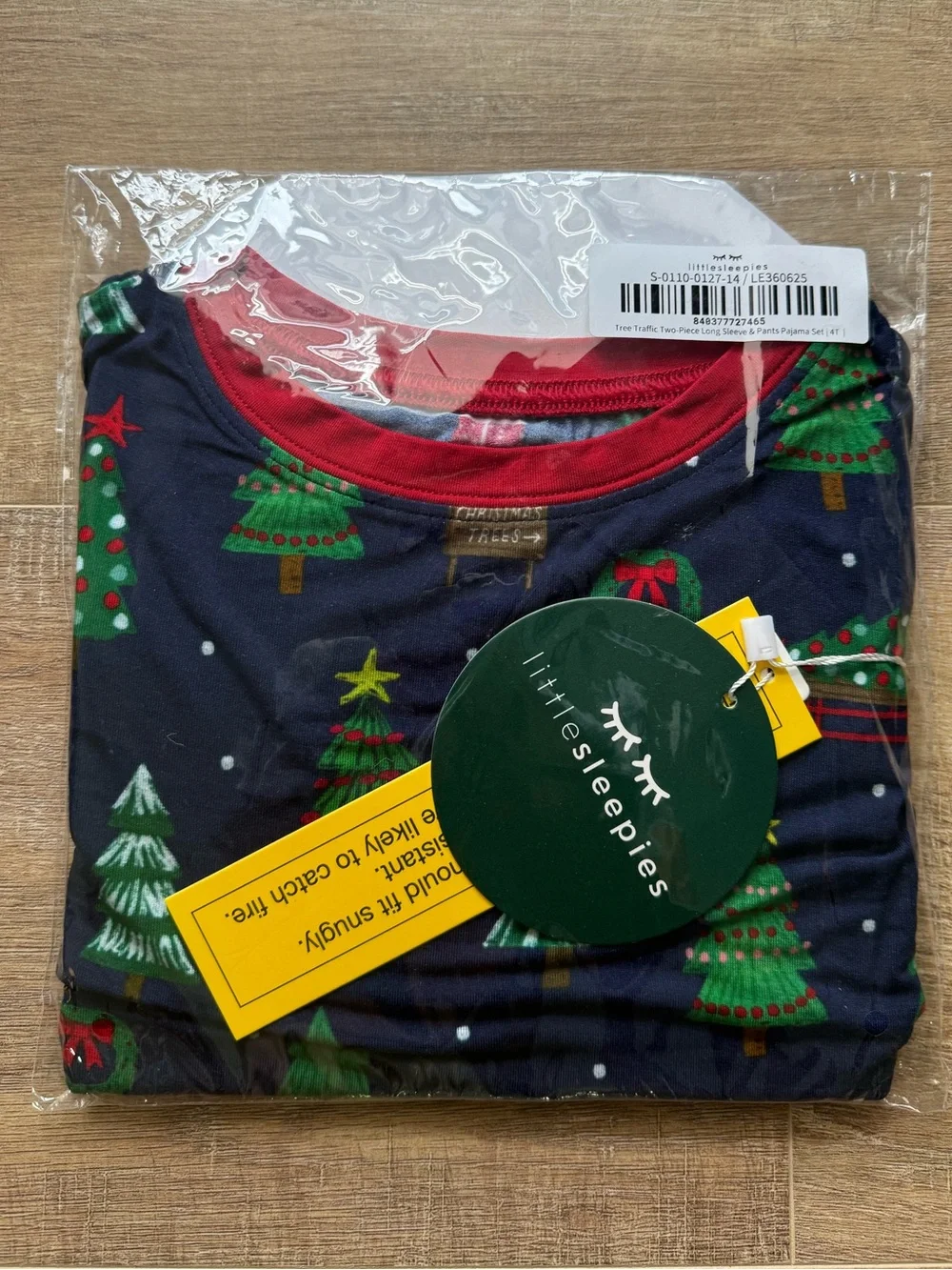 NEW Little Sleepies Green Christmas Tree Pajama Set
